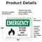 Signmission Exit Sign, Vinyl Decal, 14 in W, 10 in H, In Case Of Fire Exit Call 9-1-1 OS-2PACK-EM-D-1014-L-10340 - alternate 3
